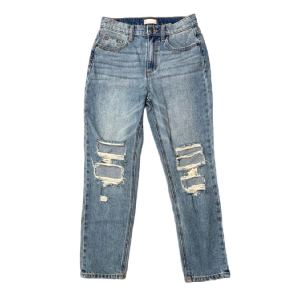 2/$30 Altar'd State Ripped Straight Leg Rigid Hi Rise Jeans Size 26 #2331
